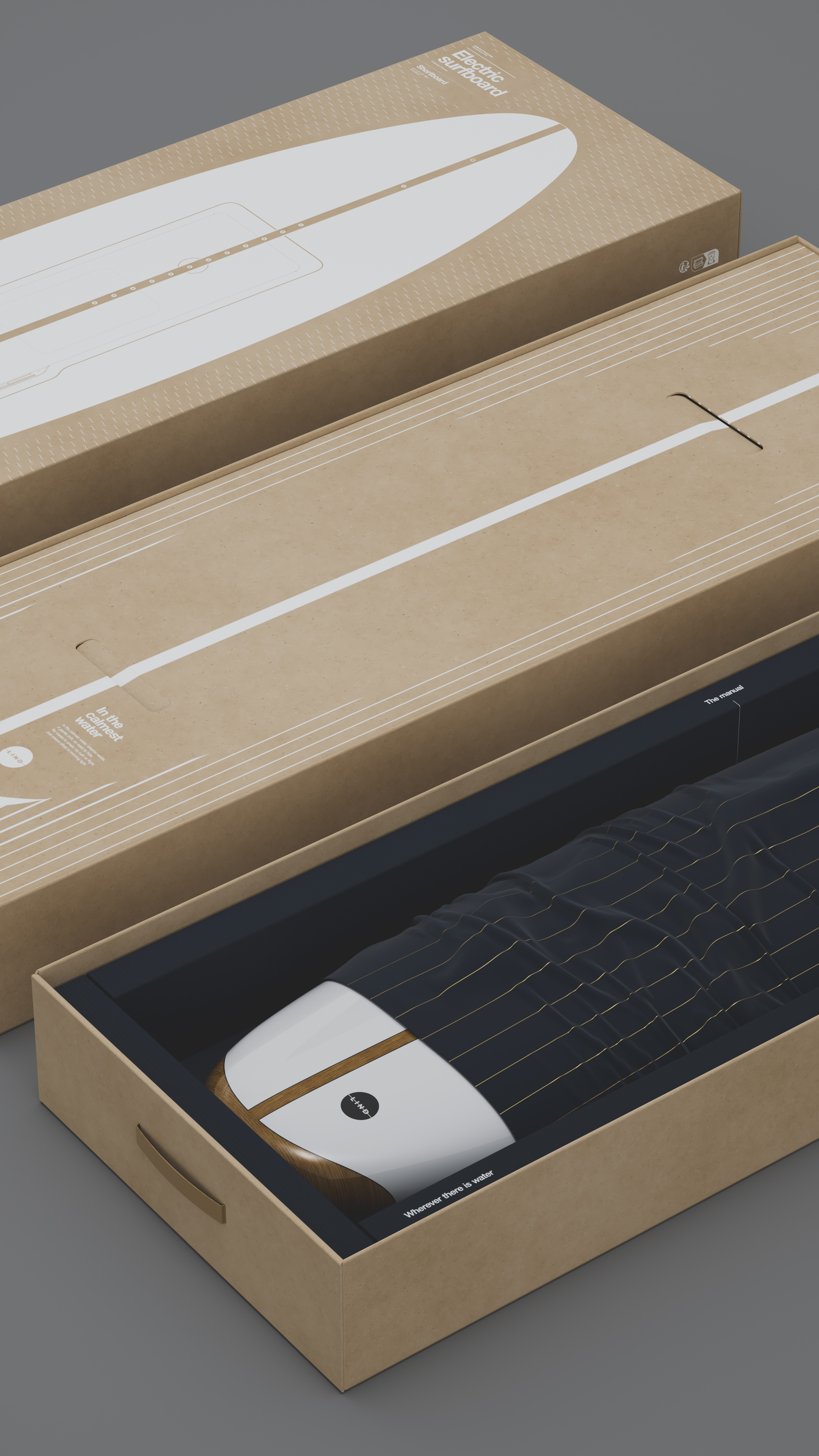 LIND Electric Surfboards — Packaging design by Designchapel